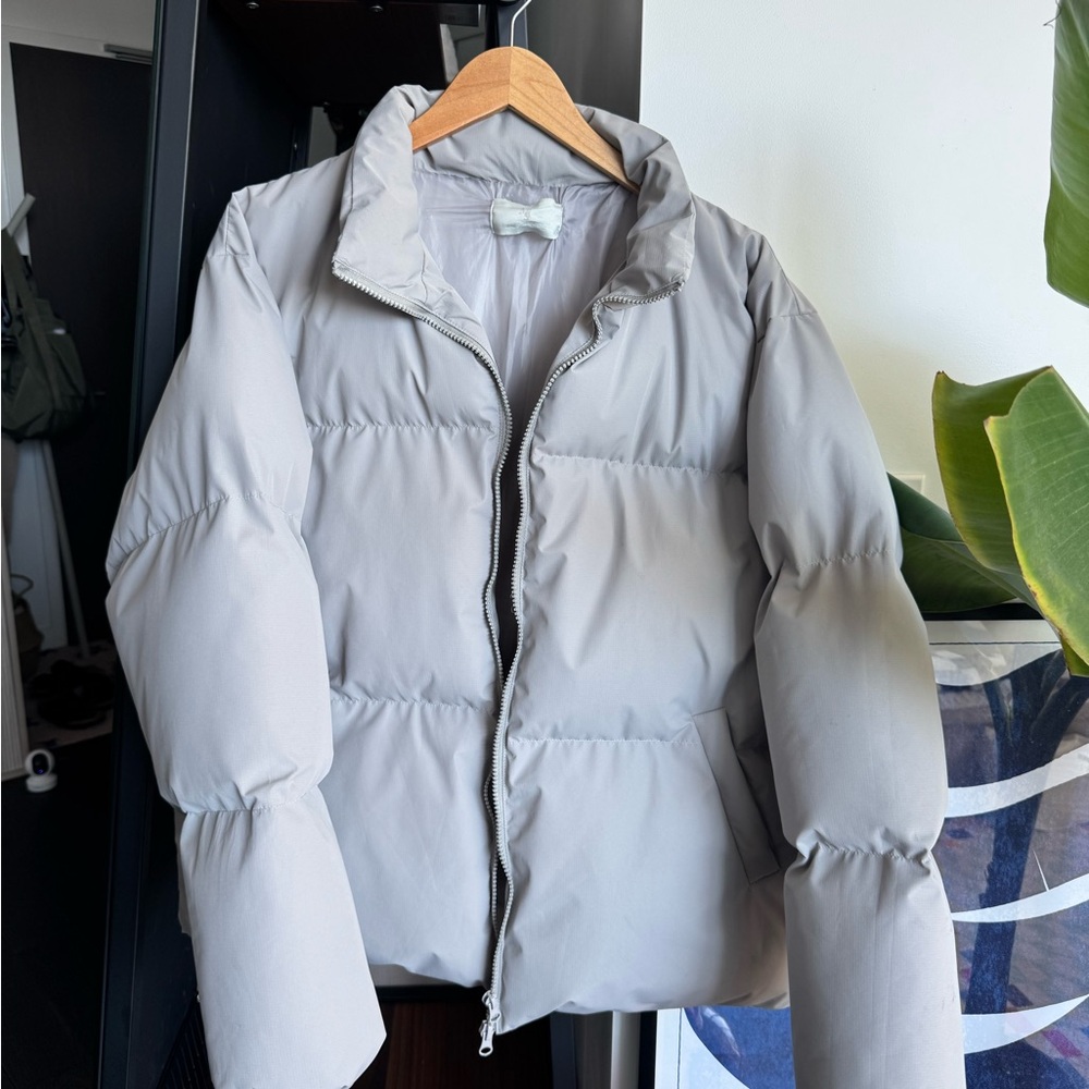 Mood Inside Unisex Puffer Short Padding Gray